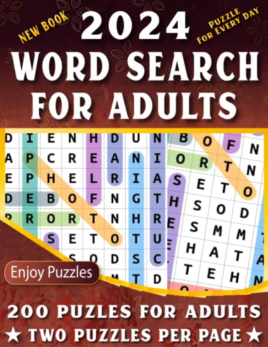 Word Search Puzzle Book for Adults : 200 Themed and 4000 Words Puzzles for Puzzles Fans - Word Search Book for Adults