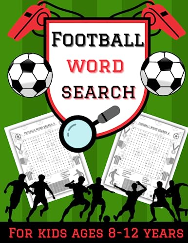 Football Word Search for Kids : Football Word Search Activity Book for Kids Ages 8-12 50 Fun Football Themed Word Search Puzzles with Solutions