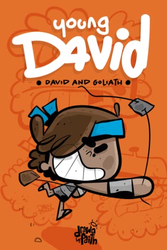 Young David. David and Goliath: Kids Bible Story Graphic Novel Inspirational Faith Based Fully Illustrated Comic Book for Adventurous Boys 6x9