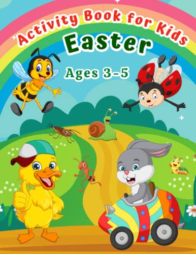 Easter Activity Book for Kids Ages 3-5 : Puzzles for Toddlers and Preschool Children : Coloring, Dot to Dot, Tracing, Mazes, Cut and Paste - Basket Stuffer for Boys and Girls