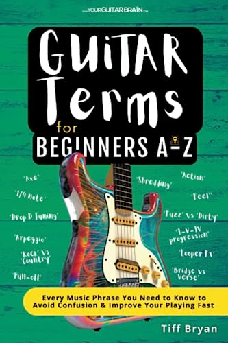 Guitar Terms for Beginners A-Z : Every Music Phrase You Need to Know to Avoid Confusion and Improve Your Playing Fast (Beginner and Intermediate Learn Guitar Book)