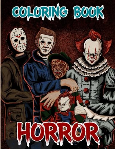 Coloring Book: A Fun Halloween Coloring Adventure with Creepy Creatures and Scary Serial Killers, Halloween Holiday Gifts for Adults Kids