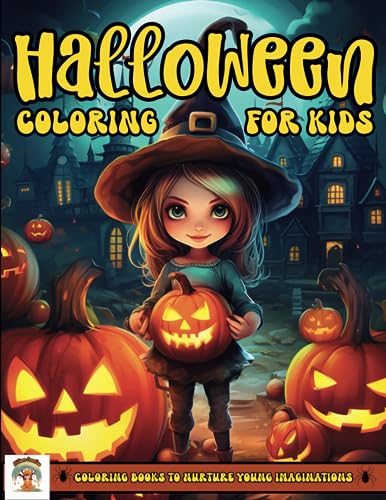 Halloween Coloring For Kids: A Spooktacular Coloring Adventure With Cute Witches, Cats, Pumpkins and Zombies for Kids Ages 4 -8