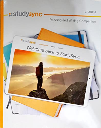 Studysync Core Ela Grade 6, Reading and Writing Companion, Units 1-6