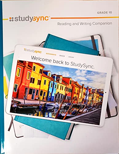 Studysync Core Ela Grade 10, Reading and Writing Companion Units 1-6, Single Bind