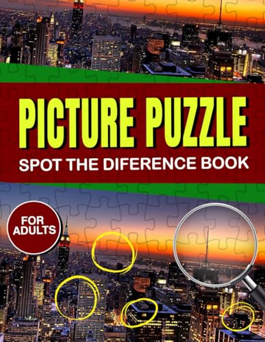 Spot the Difference Puzzle Book for Adults: Spot The Difference Puzzles Books, Find Object Activity Book, Puzzles Activity Book for All Ages. Gift For Christmas, Stress Relief