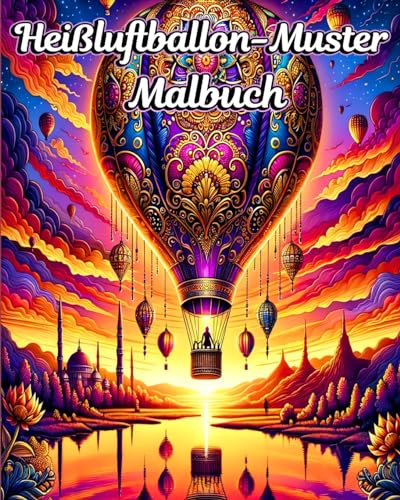 Heiluftballon-Muster Malbuch