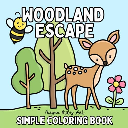 Woodland Escape Coloring Book : Bold and Easy Designs for Adults and Kids