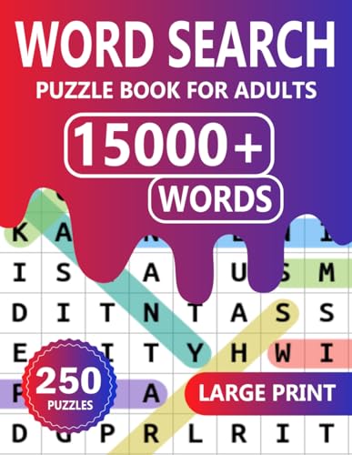 15000+ Words Word Search Book For Adults: Large Print Word Search Puzzle Book For Adults And Seniors