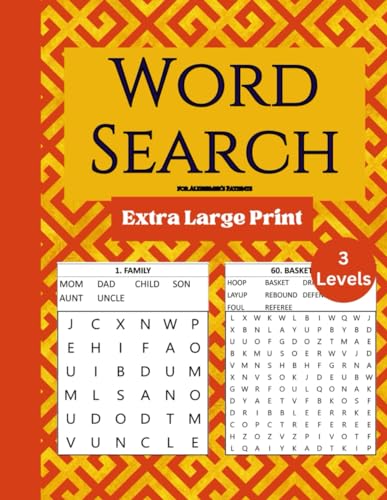Word Search for Alzheimer's Patients: 60 Extra Large Print Puzzles with Answer Key | Suitable for Seniors with Dementia too