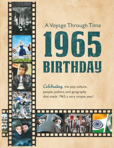 60th Birthday Gift for Men and Women - 1965 Birthday Book: A Voyage Through Time - Unique Events from 1965 - Funny 60th Birthday Gift Idea - Large ... Dad, Seniors - Anniversary, Christmas Gifts